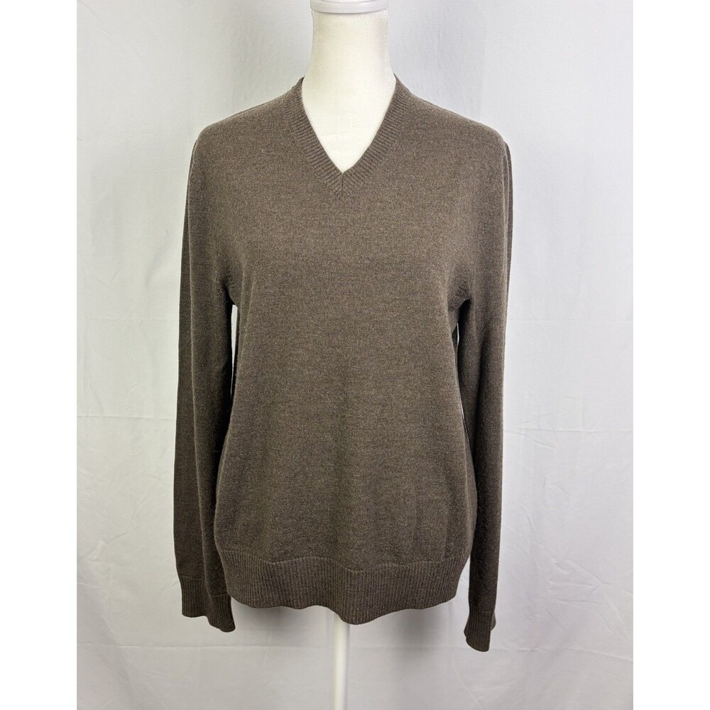 Banana Republic Merino Wool V-Neck Sweater Brown Size Small Women’s EUC